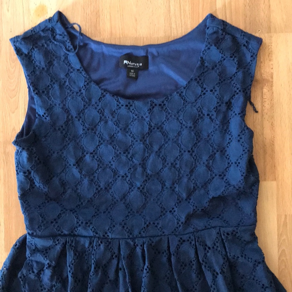 Navy blue skater dress